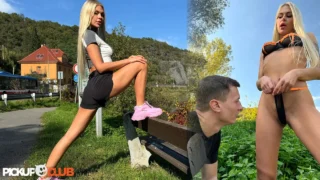 PickUp Club – Leggy Flexible Blonde Zlata Shine Meets fellow Runner Charlie Dean