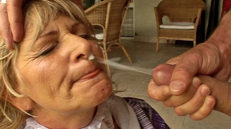 Busty granny seduces young cock