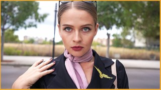 Horny Flight Attendant seduced me – I fucked her and Cum on Face 4K – KateKravets