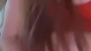 Up close fingering my wet tight ass and pussy and having body shaking orgasm in house party bedroom