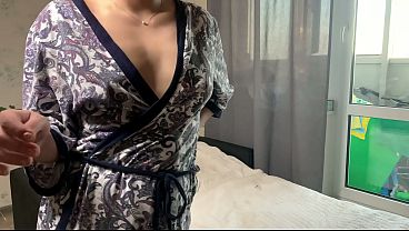 Anastasia Brunette MILF in Stockings Self Shot Masturbation Video